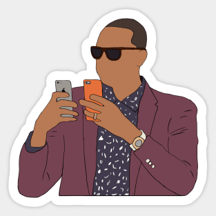 Paul Pierce's Two Phones Sticker